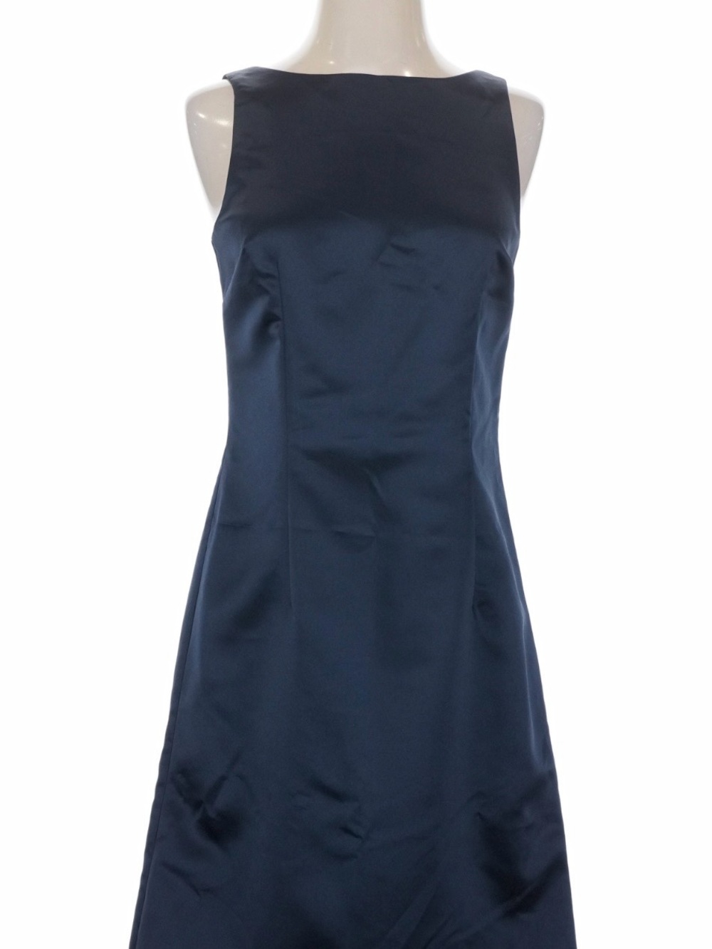 Max & Cleo Navy Boatneck Sleeveless Sheath Dress